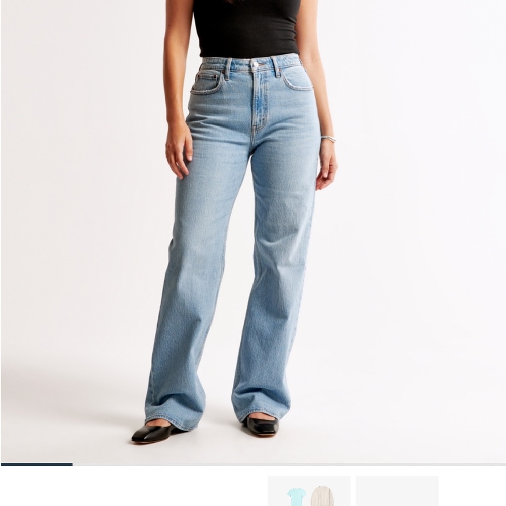 Abercrombie and Fitch 90s relaxed jeans high rise curve love size 10R